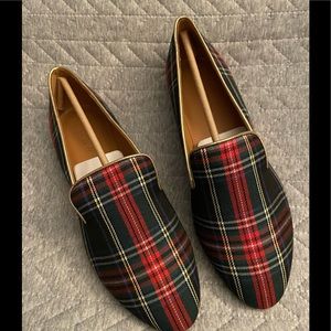 J. Crew Plaid Tartan Loafer Flat 7.5